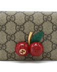 GUCCI Gucci GG Spring Compact Wallet Two Folded Wallet Two Folded Wallet Cherry Pvc Leather Beagle Red 476050 Blumin