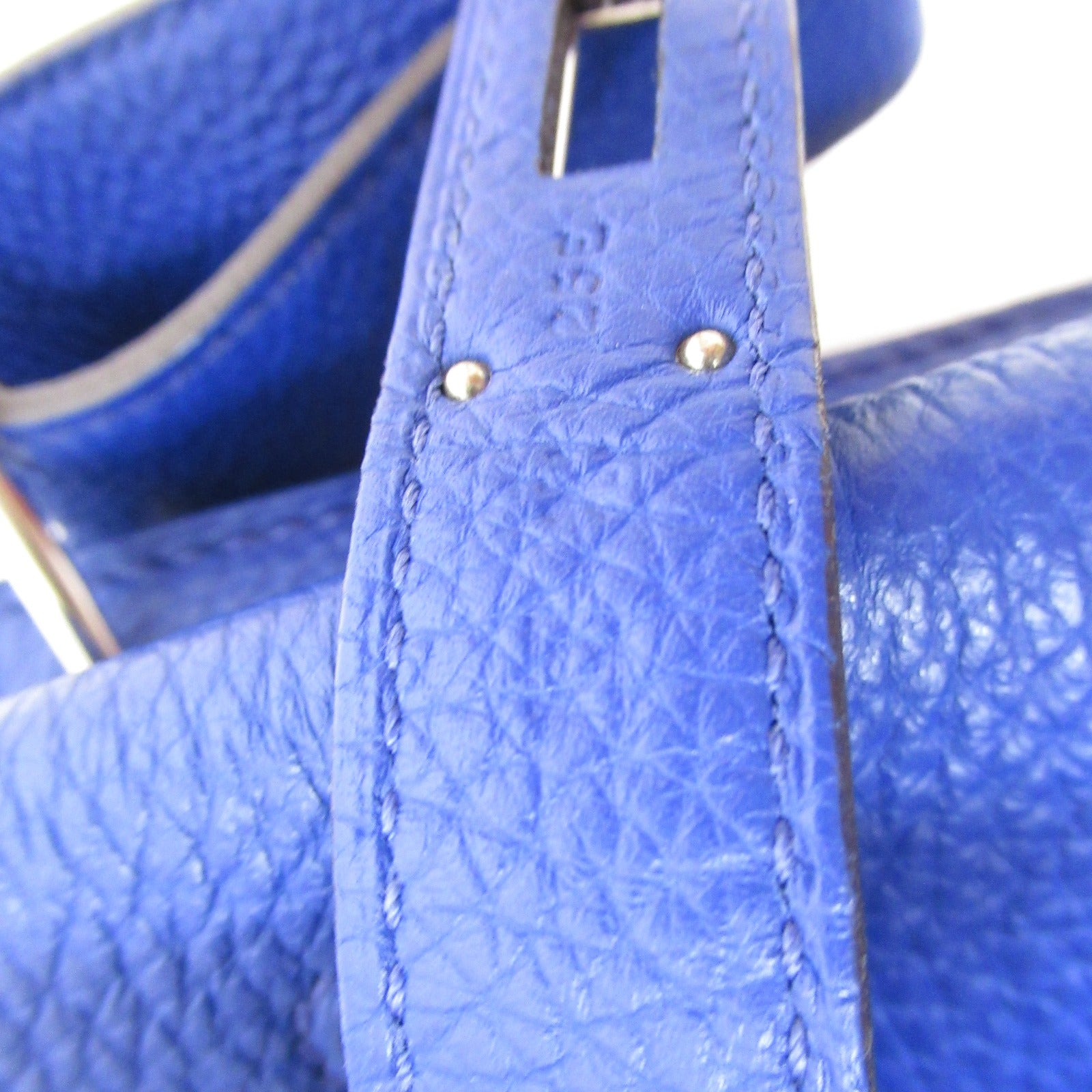 Hermes Hermes Soccer Blue Electric Shoulder Bag Shoulder Bag Leather  Clemence  Blue