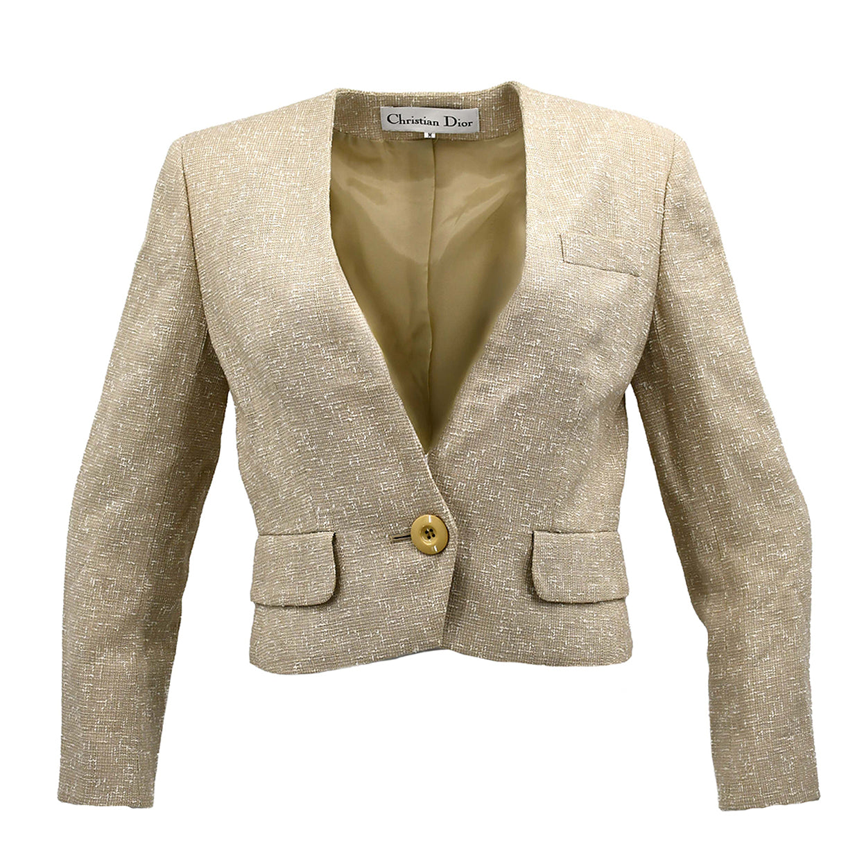 Christian Dior Single Breasted Jacket Beige 