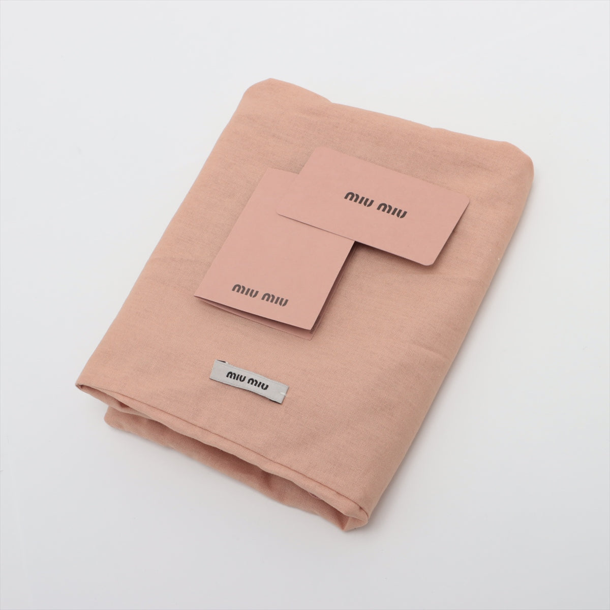 Muummu Logo Leather Clutch Bag Pink