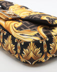 Fendi x Versace Mamma Bucket Nylon 2WAY Handbag Brown 8BR600