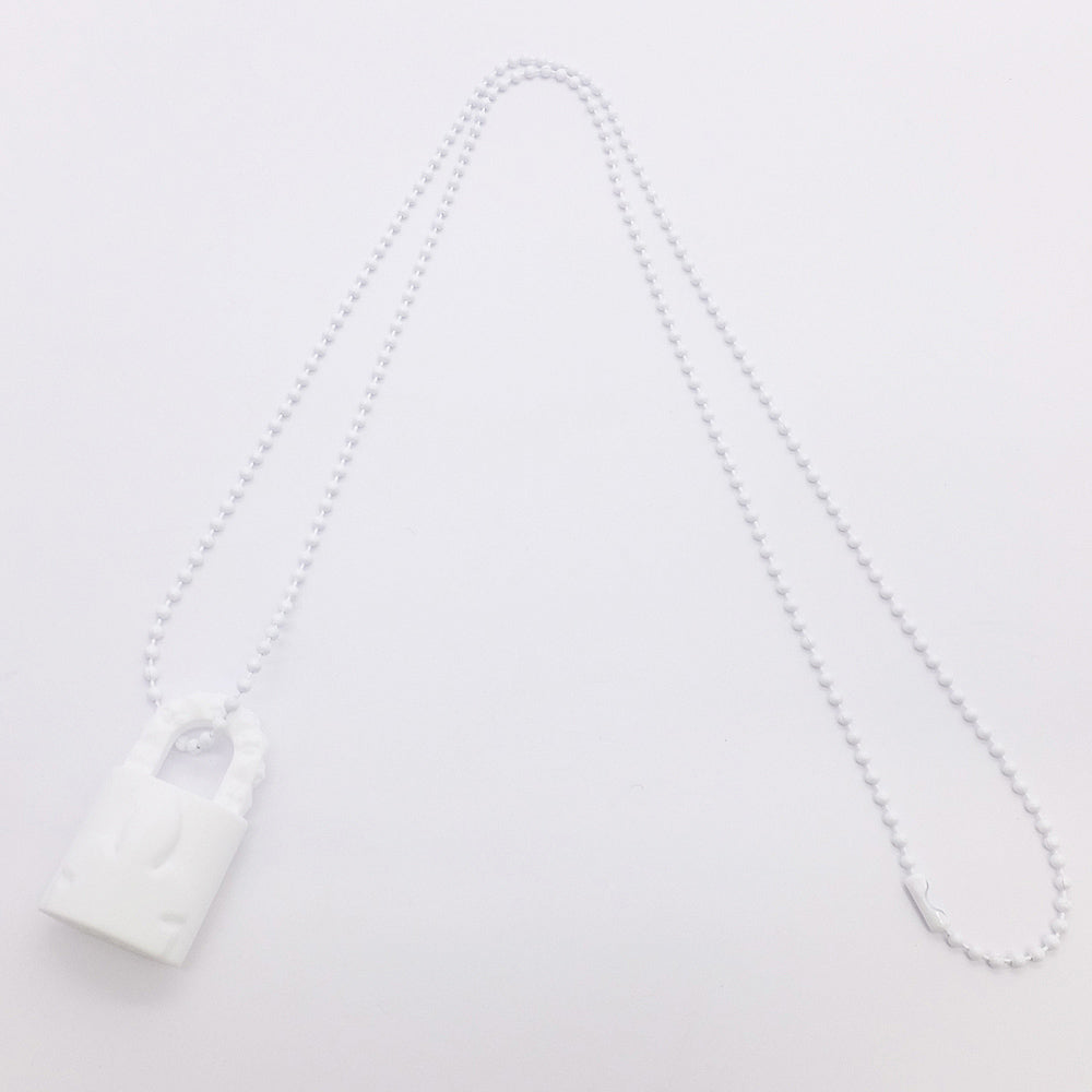 CHROME HEARTS Chrome Hearts Laver Necklace White White Silicone Nanjing Closure 2023 Limited Bulk Chain Rubber Necklace Padlock Preservation Bag 【New】