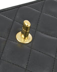 Chanel Black Lambskin Octagon Chain Shoulder Bag