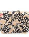 Chanel Flag Print Canvas Chain Shoulder Bag Beige Gold  Nonevelty