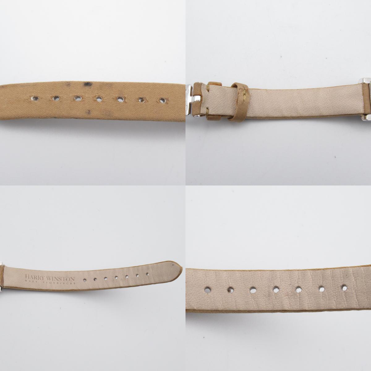 Harry Winston Harry Winston Avenue C Mini Watch Watch K18WG (White G) Leather Belt  White S AVCQHM16WW024