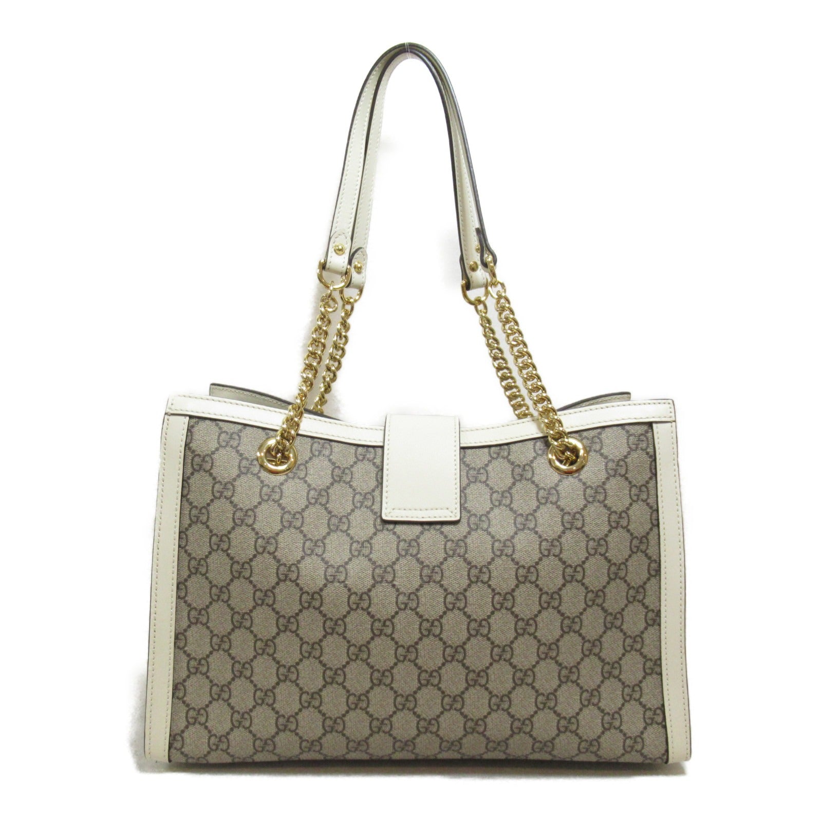 Gucci Gucci Chantrotot Bag Tortf Bag PVC Coated Canvas Leather  Beige/White 479197