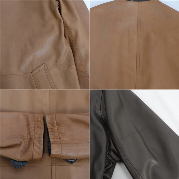 Hermes Margiela Period Coat Leather Coat Reverseible ar   38 (M equivalent) Dark Brown/Light Brown Contact