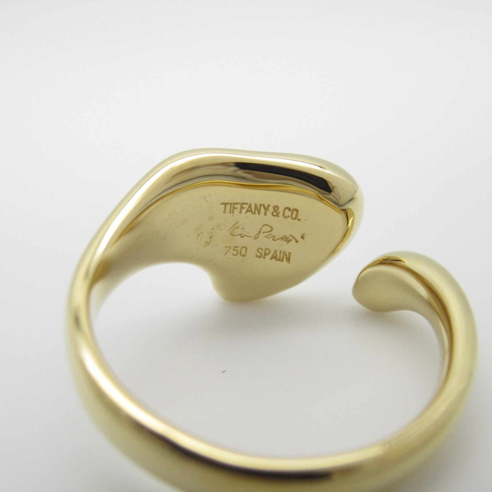 TIFFANY&amp;CO Full-Heart Ring Ring Ring Jewelry K18 (Yellow G)  G
