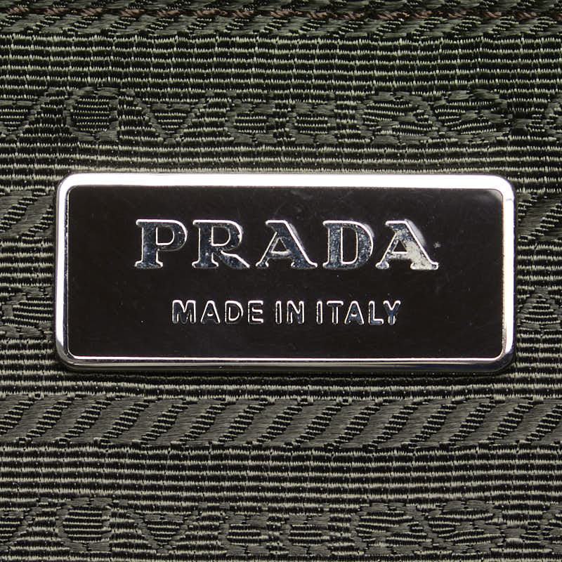 Prada Triangle Logo   Shoulder Bag VA0768 Karki Brown Nylon Leather  PRADA  Ladies
