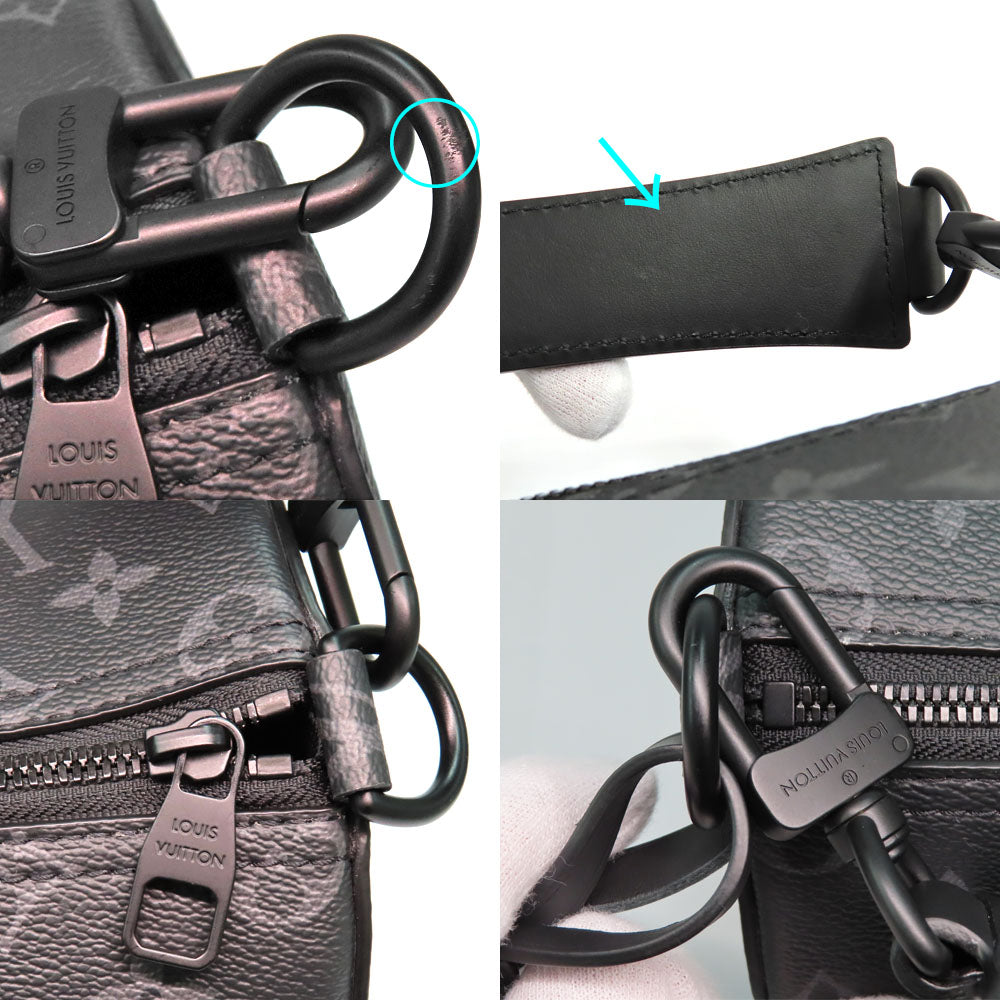 Louis Vuitton PM M46796 Monogram Eclipse Shoulder Bag 2WAY Black Gr Leather