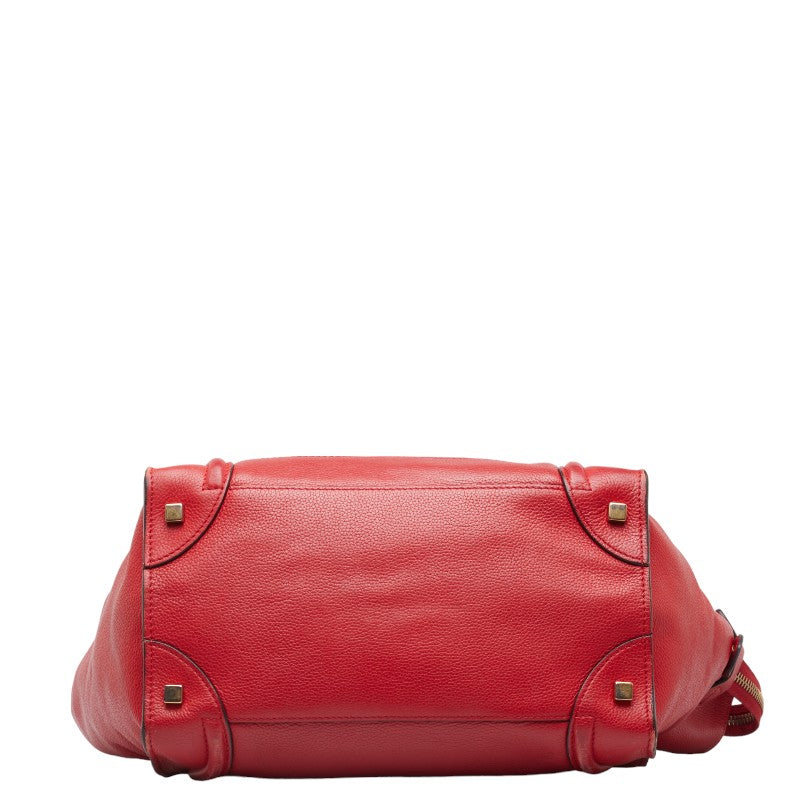 Celine Luggage Mini per Handbag Tote Red Leather  Celine