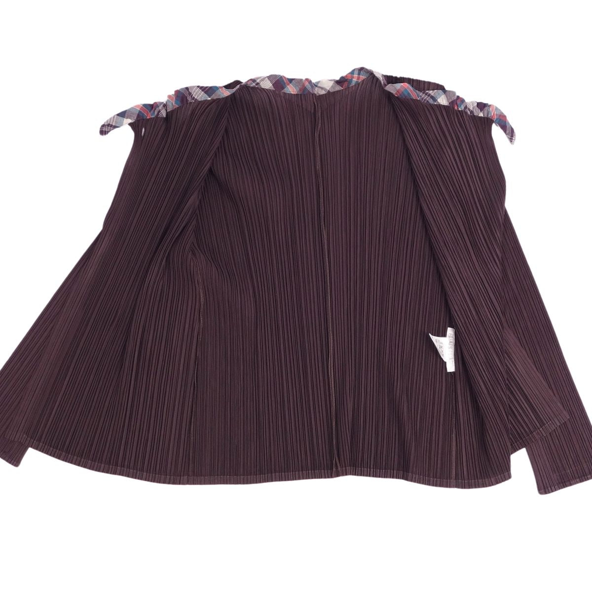 Issey Miyake Pleated Cardigan Long Sleep   3 (equivalent to L) Brown