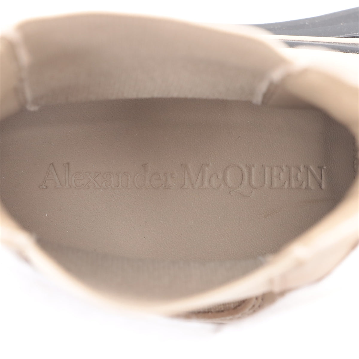 Alexander McQueen Leather Side Goar Shoes 36 1/2  Beige 635714 Tread