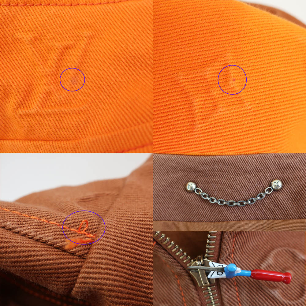 Louis Vuitton Monogram s Denim Jacket Orange Brown Size 54  Apparel Dress Mens Fashion