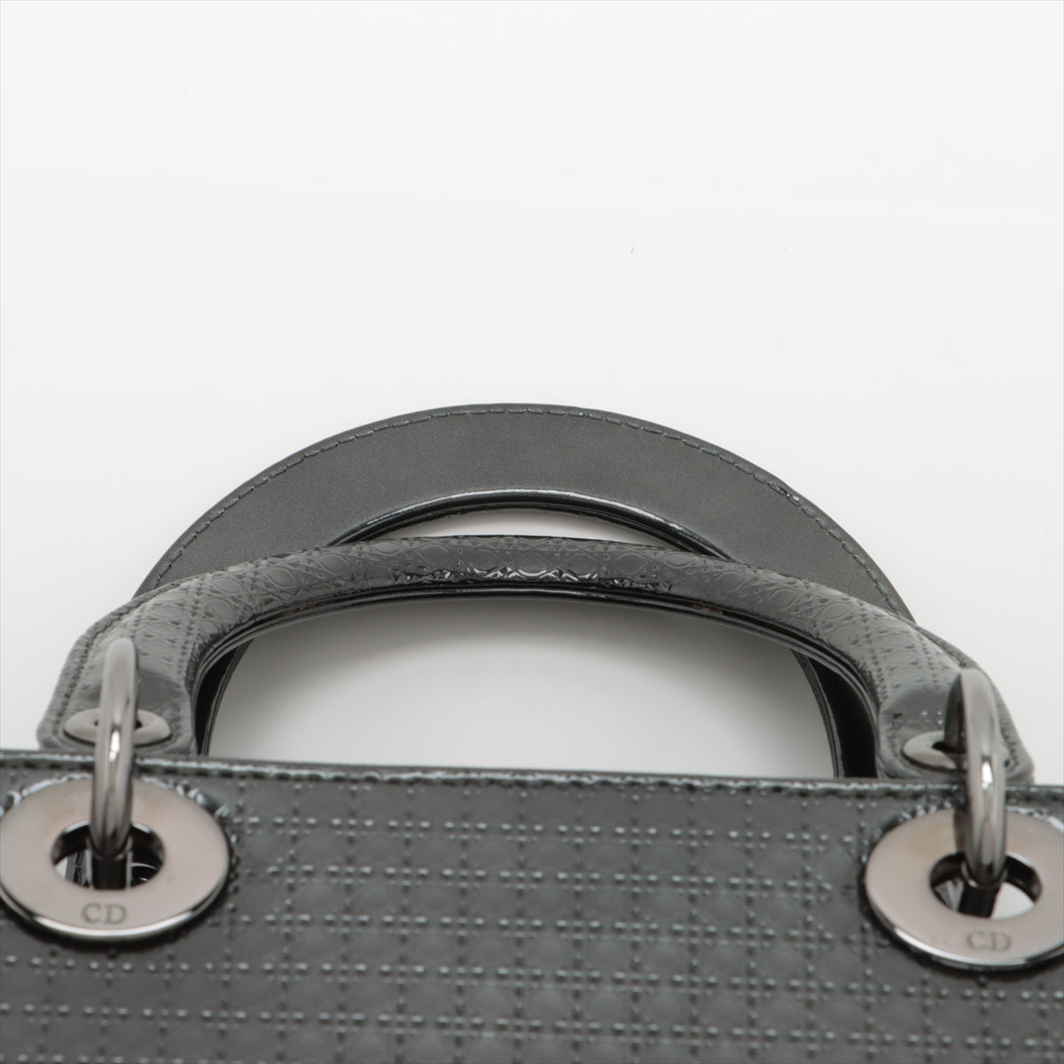 Christian Dior  Dior Lady Patent Leather 2WAY Handbag Gr