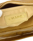 Chanel 2001-2003 Beige Caviar Hobo Chain Handbag