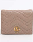Gucci GG Marmont 466492 Leather Wallet Beige