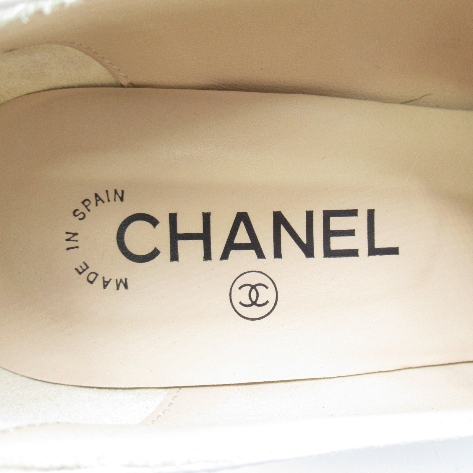 CHANEL CHANEL SPADROW— Trainers Shoes Leather  Gr / Black G34659 【】 Sniper