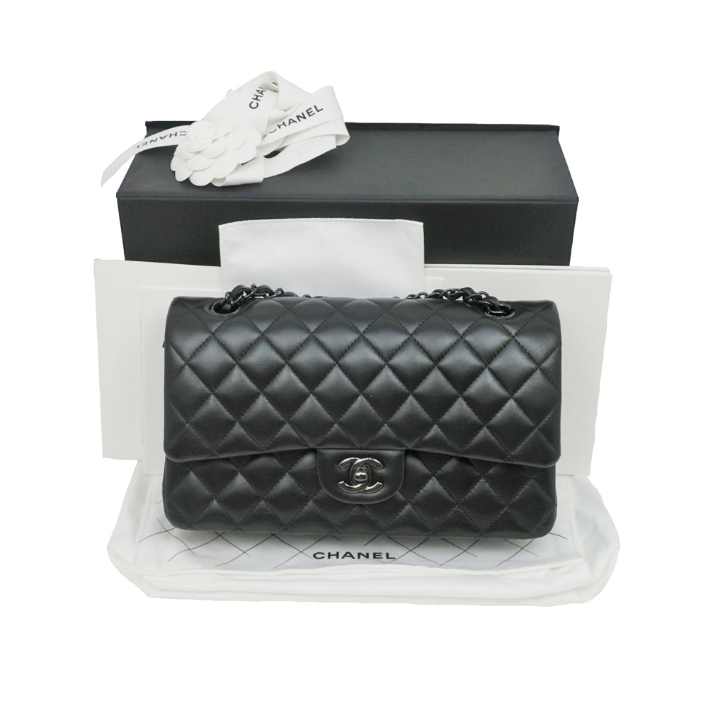 Chanel 25 Chain Shoulder Bag Black Shoulder Black