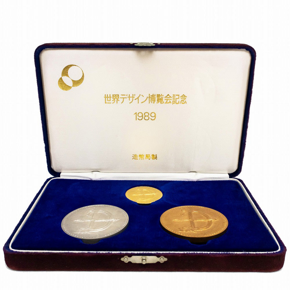 World Design Expo Memorial Medal 1989 K24 Pure g 25.5g SV1000 76.7g Copper 66.2g Special case included