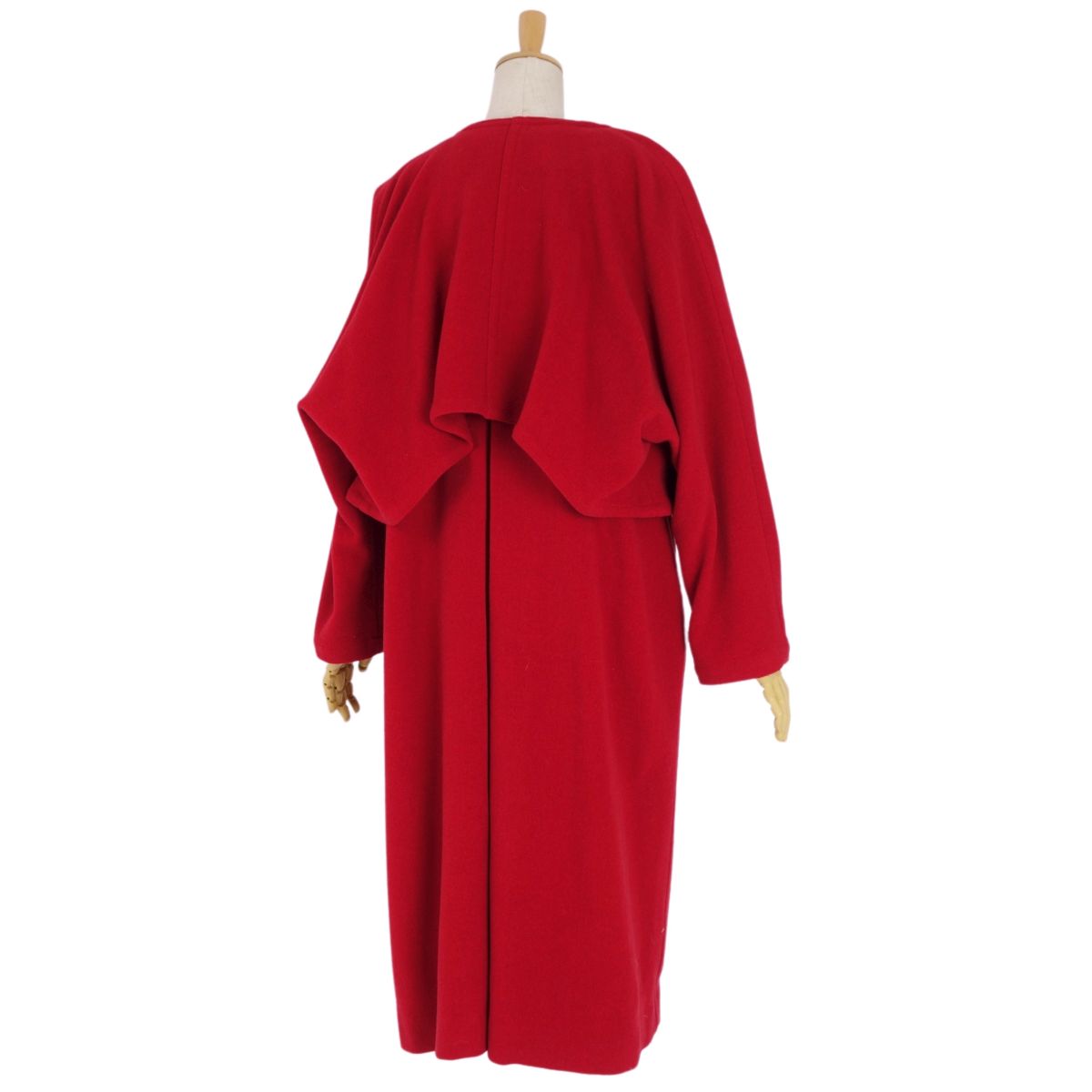 Vint Barry BALLY Long Coat Docg Wool Landless Out  M Red  FODMEST