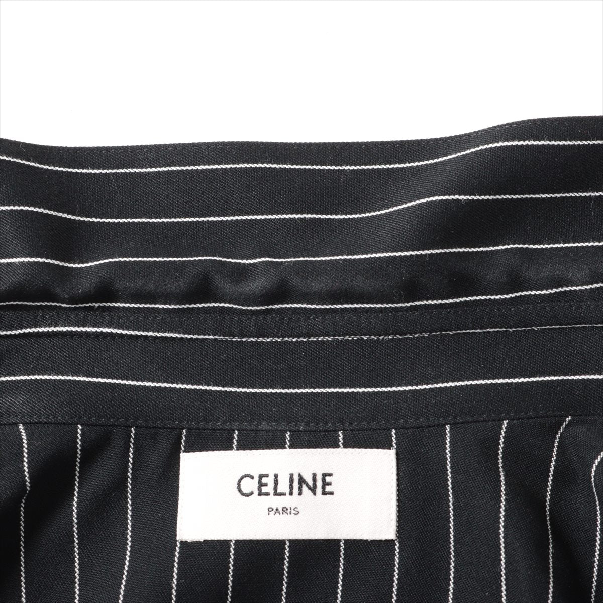 Celine 23AW Lion Shirt 38 Men Black x White 2C143303L Eddy Epoch