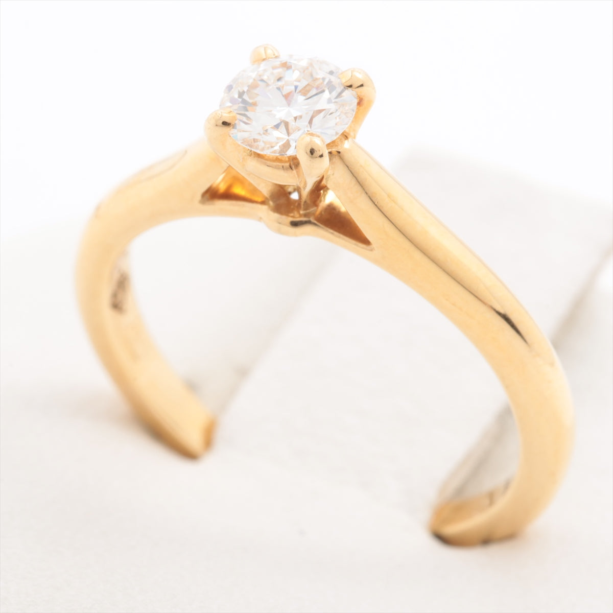 Cartier Solitaire 1895 Diamond Ring 750 (YG) 2.2g 0.27 45