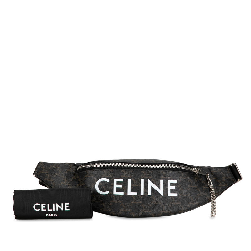 Celine f Waist Bag Body Bag Brown PVC  Celine
