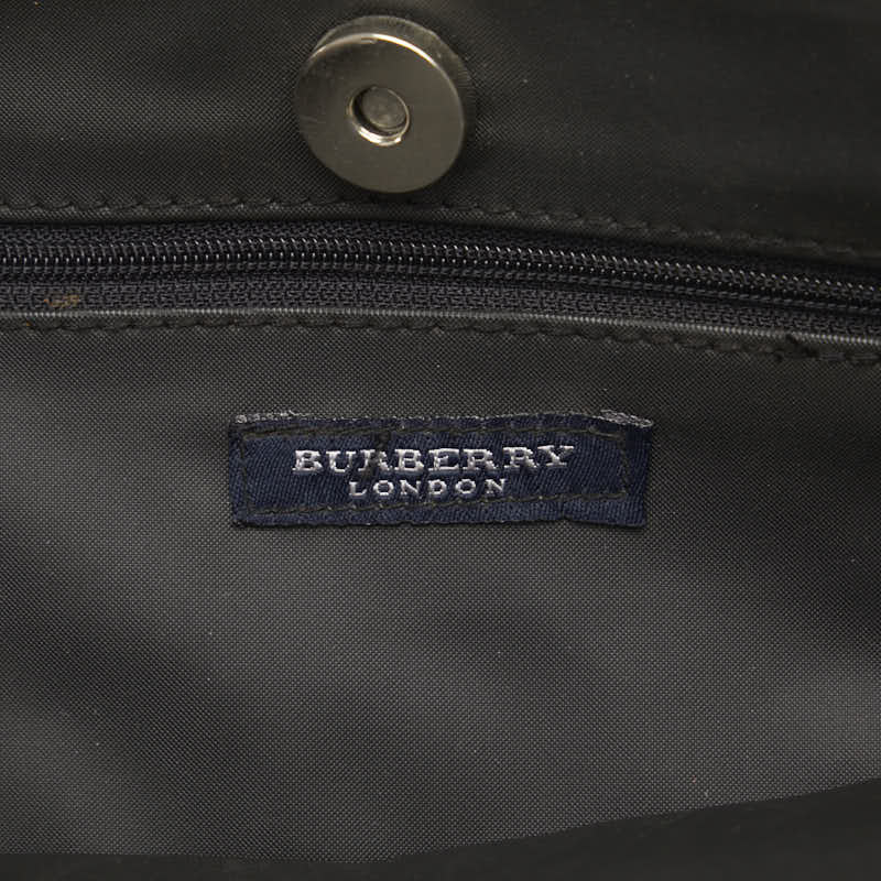Burberry Nova Check Tote Bag Shoulder Bag Beige Black Canvas Leather  BURBERRY