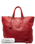 Prada Handbag 2WAY Red Leather  Prada