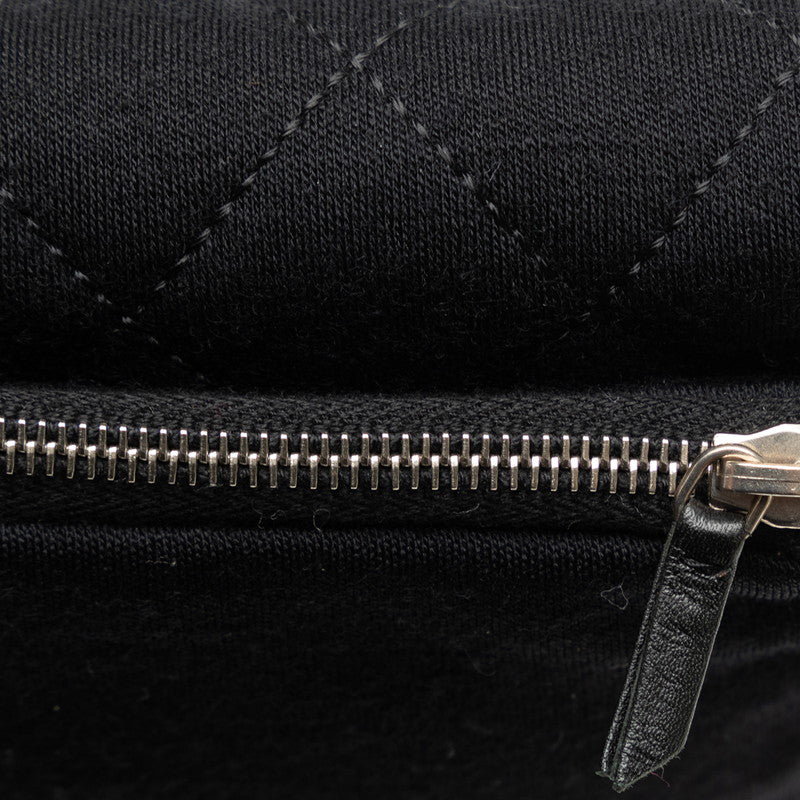 Chanel Mini Mattrase Christmas 2011 Limited Chain Shoulder Bag Black Silver Canvas  CHANEL