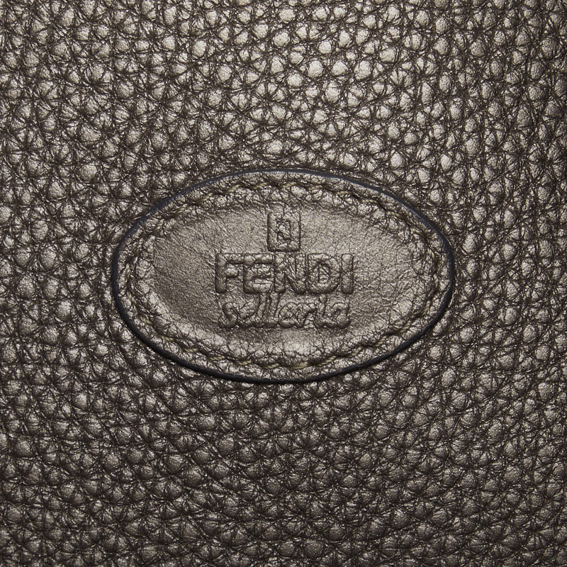 Fendi Selleria Sder Bag Metal Grey Leather  Fendi