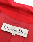 Christian Dior logo-embroidered wrap blazer 