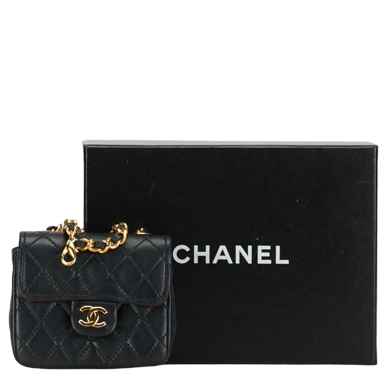 Chanel Mini Matrasse Coco Bagg Room Belt Room Black Leather  Chanel