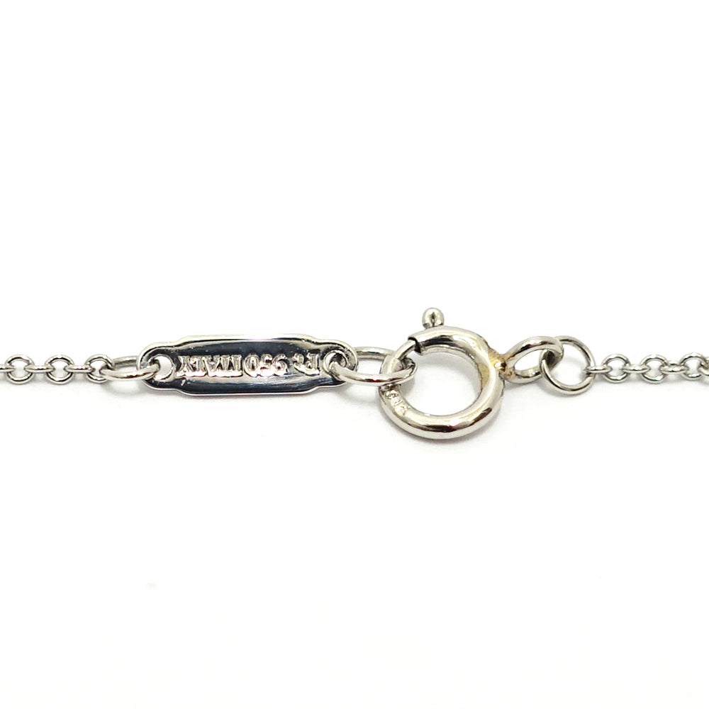 TIFFANY Tiffany Pt950 Full-Rice Key Bar Pendant Necklace Diamond Jewelry