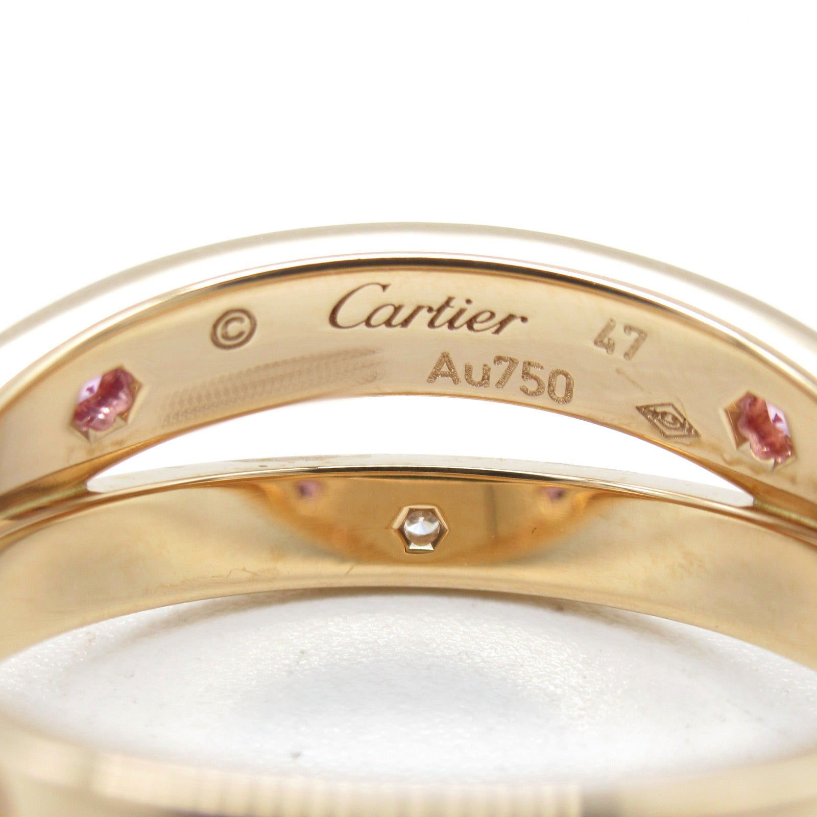 Cartier Cartier Rose Sapphire Ring Ring Ring Jewelry K18PG (Pink G) Rose Sapphire  Pink Ring