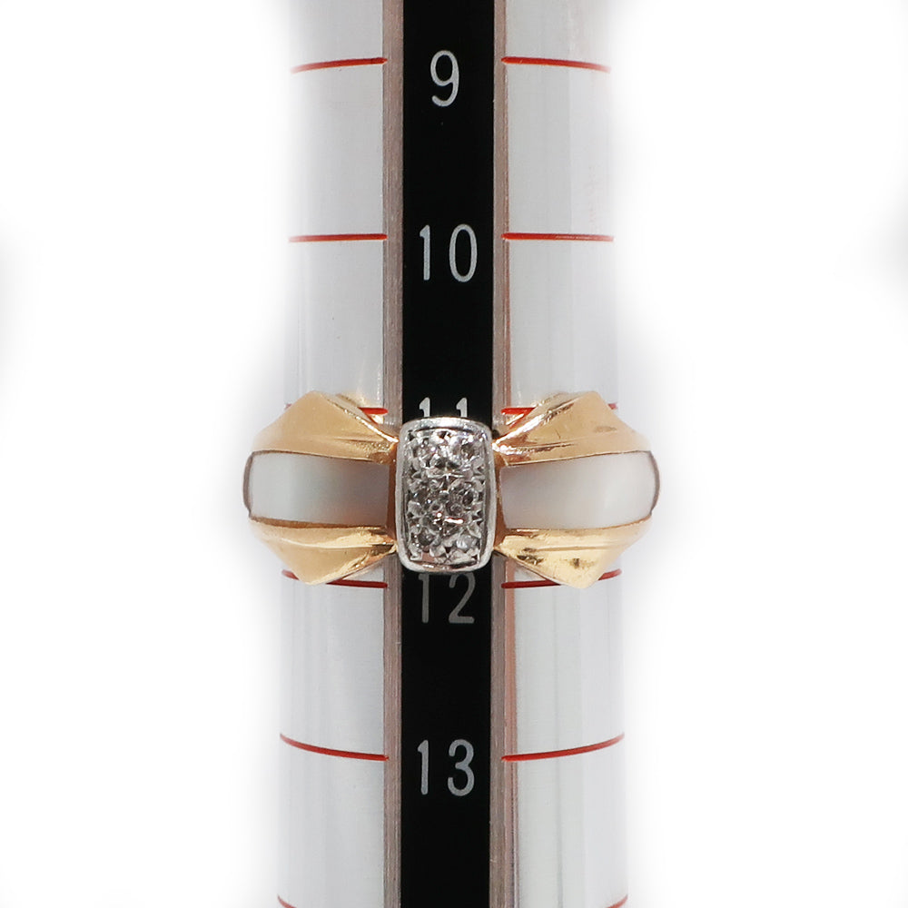 Jewelry accessory ring ring K18 g Pt900 5.3g yellow gold platinum s diamond 11.5 YG