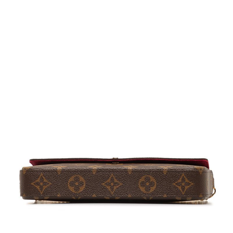Louis Vuitton Monogram Pochette Felice Chain Shoulder Bag M81896 Brown PVC Leather  Louis Vuitton