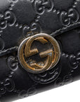 Gucci Gucci Interlocking G Long Wallet 369663 Black Leather  Gucci Gucci