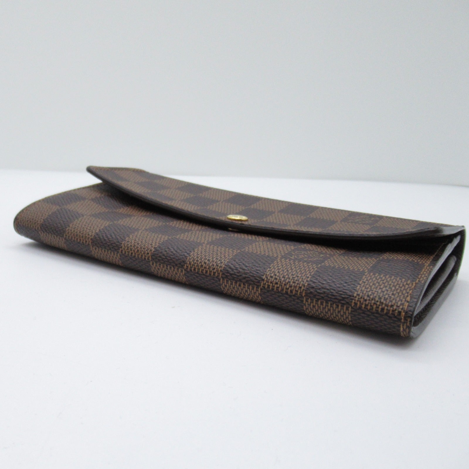 Louis Vuitton Louis Vuitton Portefolio Sarah Double Fold Wallet Wallet PVC Coated Canvas Damier  Brown N61734