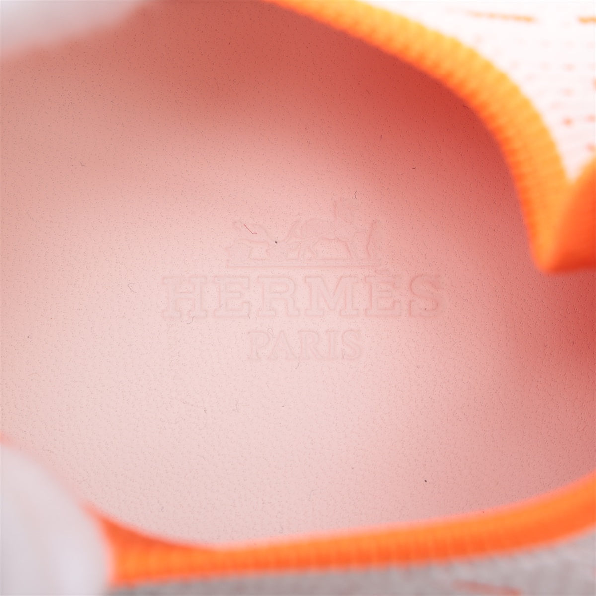 Hermes  Trainers 38  White X Orange Ecral