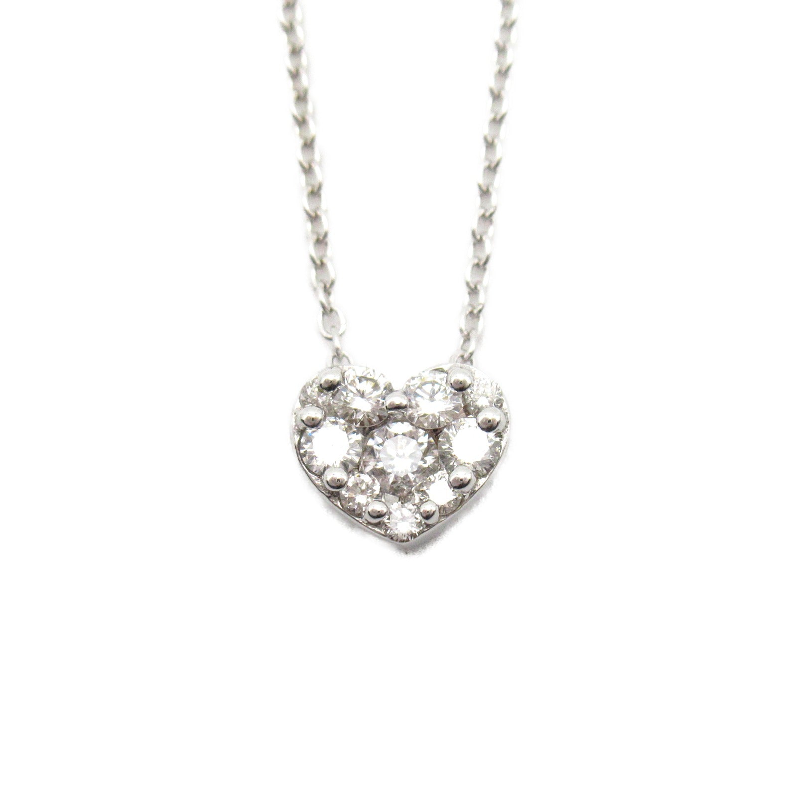 Ponte Vecchio diamond necklace necklace jewelry K18WG (White G) Diamond  Clear Diamond 2.7g