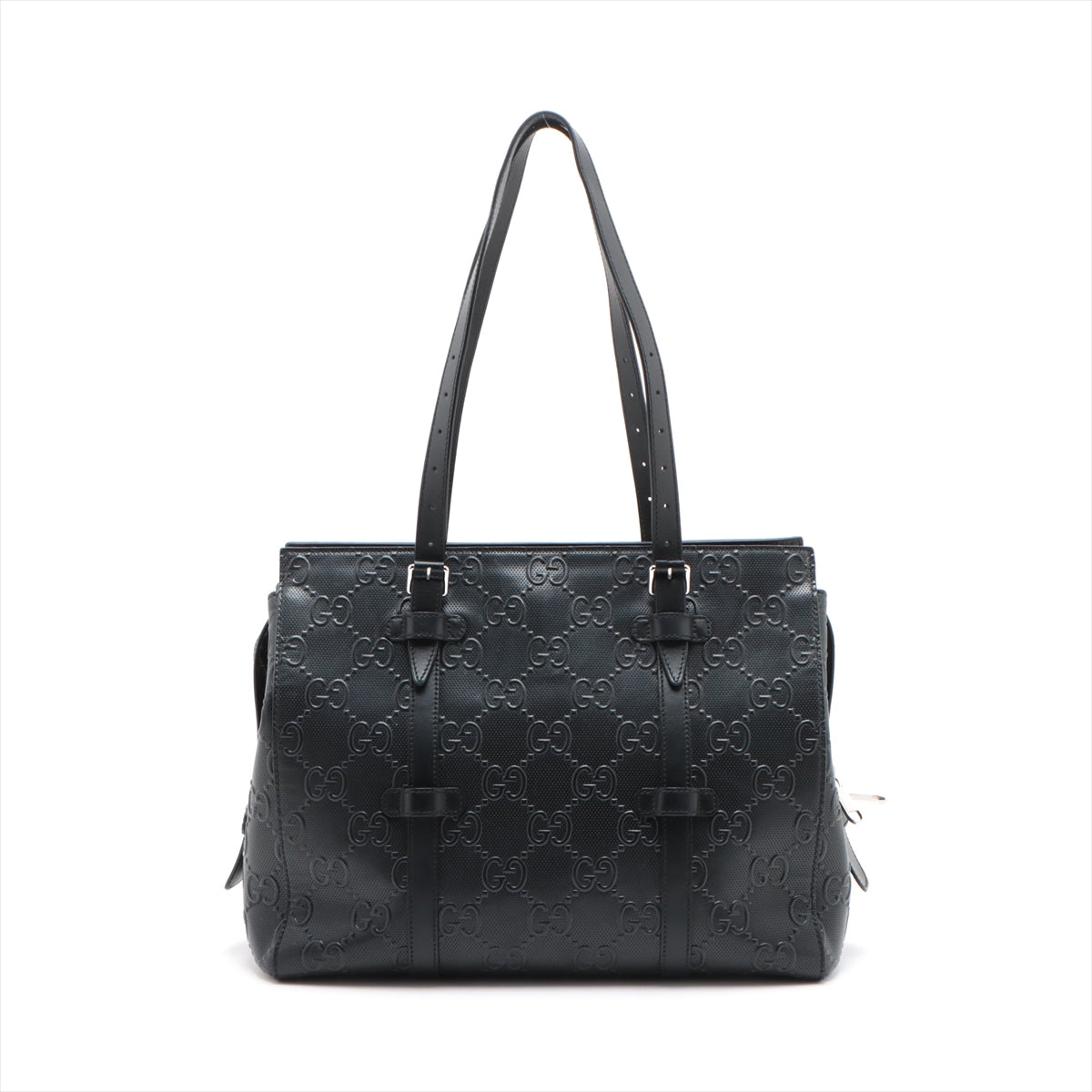 Gucci GG Embos Leather Tote Bag Black 625774