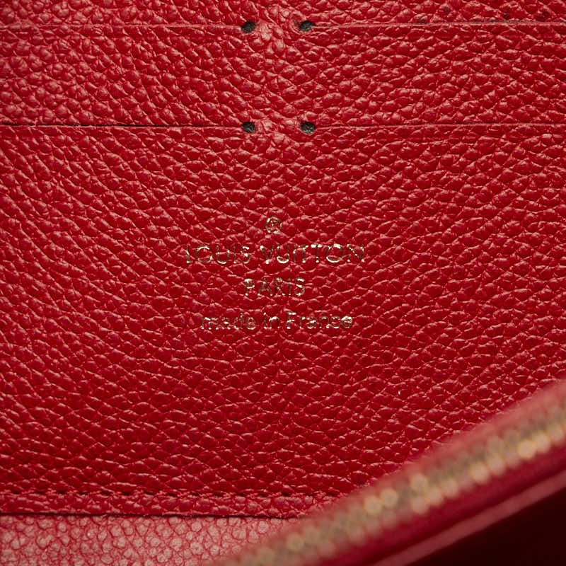 Louis Vuitton Monogram Amplant Zippie Wallet Roundfassner Long Wallet M60547 Orion Red Leather  Louis Vuitton