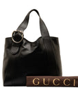 Gucci Horse Handbag Tote Bag 296877 Black Silver Leather  Gucci
