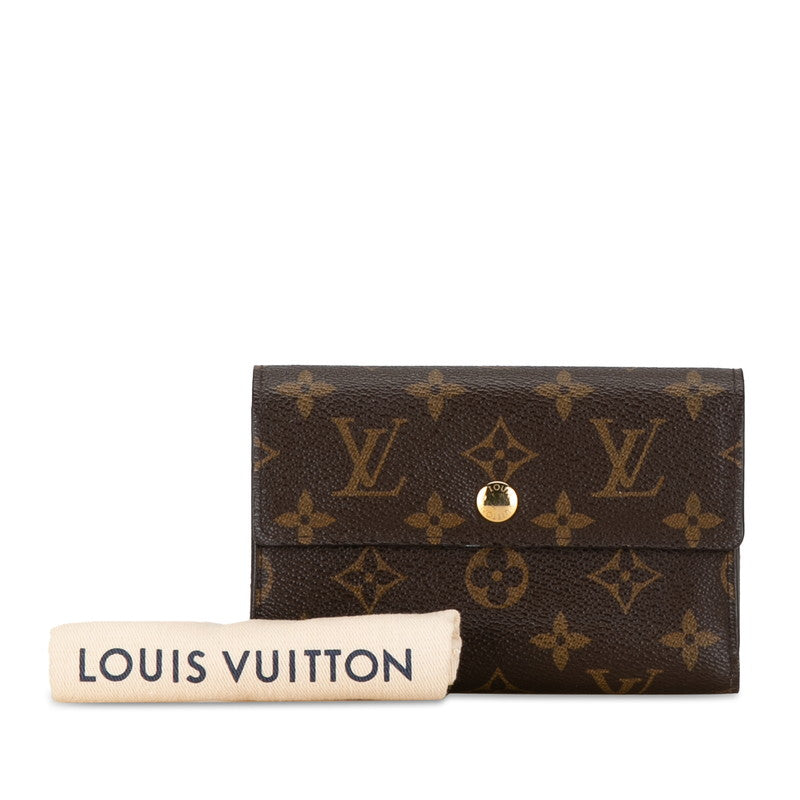 Louis Vuitton Monogram Portefolio Alexandra Three Fold Wallet M60047 Brown PVC  Louis Vuitton