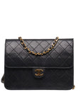 Chanel Matrases Coco Pushlock Chain Shoulder Bag Black  S  Chanel