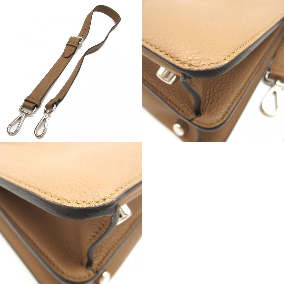 Fendi Fendi Peacebu 2w Shoulder Bag  Leather  Brown 7VA529