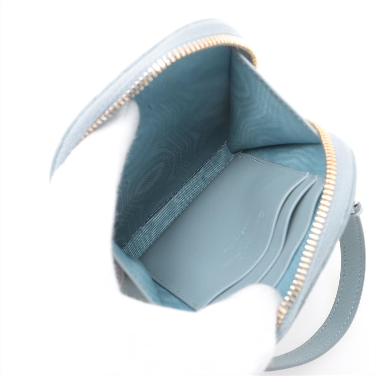 Christian Dior Canaridge Fountain Her Leather 2WAY Shoulder Bag Blue