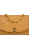 Chanel Beige Caviar Small Diana Shoulder Bag